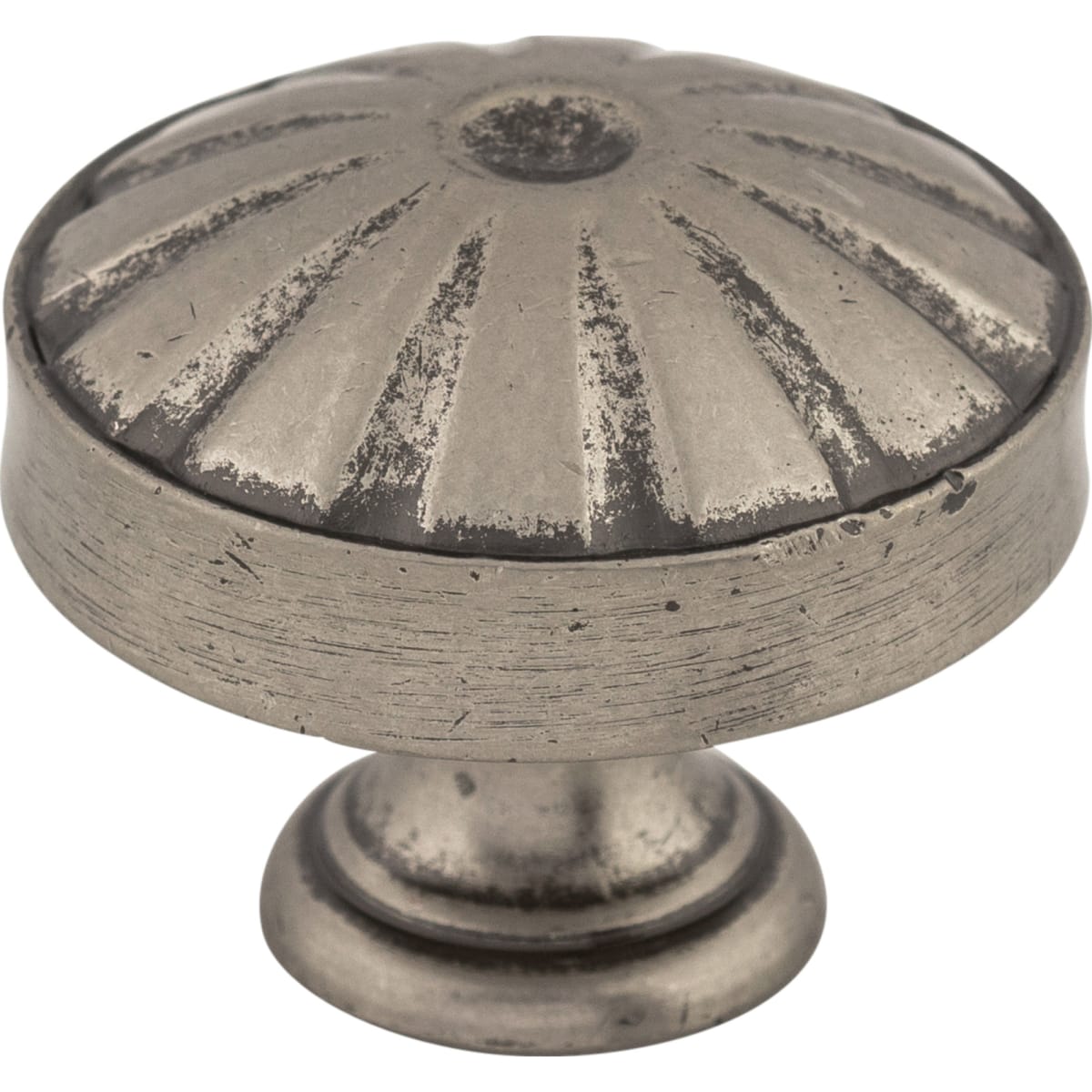 Top Knobs - M1223 - Hudson 1-1/4 Inch Mushroom Cabinet Knob from the Dakota Collection in Pewter Antique