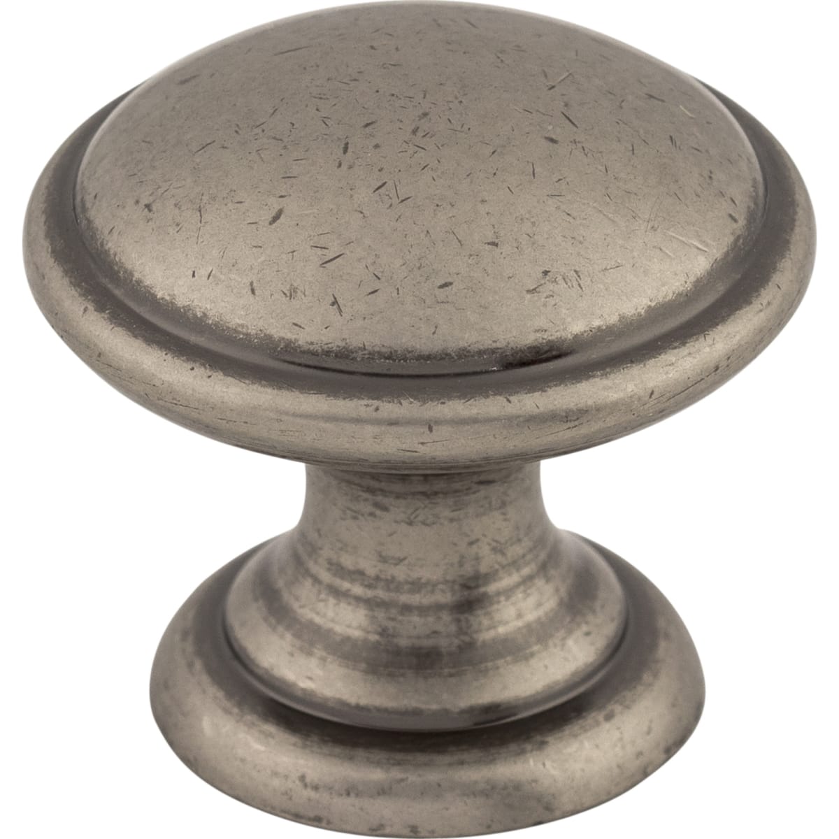 Top Knobs - M1226 - Rounded 1-1/4 Inch Mushroom Cabinet Knob from the Dakota Collection in Pewter Antique