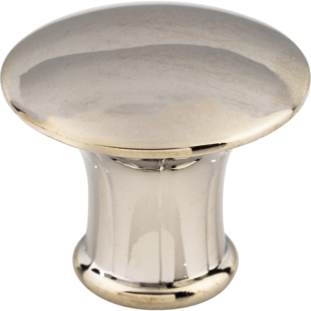 Top Knobs - m1307 - Lund 1-1/4 Inch Mushroom Cabinet Knob from the Asbury Collection in Polished Nickel