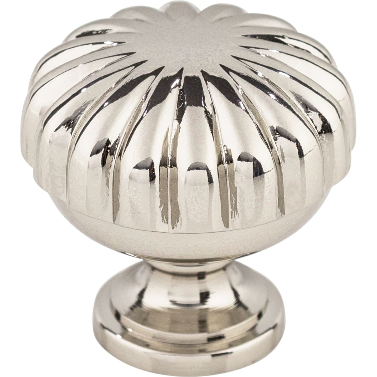 Top Knobs - m1319 - Melon 1-1/4 Inch Mushroom Cabinet Knob from the Asbury Collection in Polished Nickel