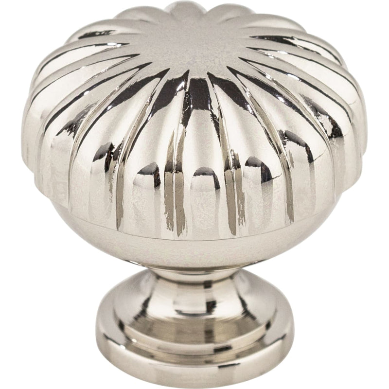 Top Knobs - m1319 - Melon 1-1/4 Inch Mushroom Cabinet Knob from the Asbury Collection in Polished Nickel