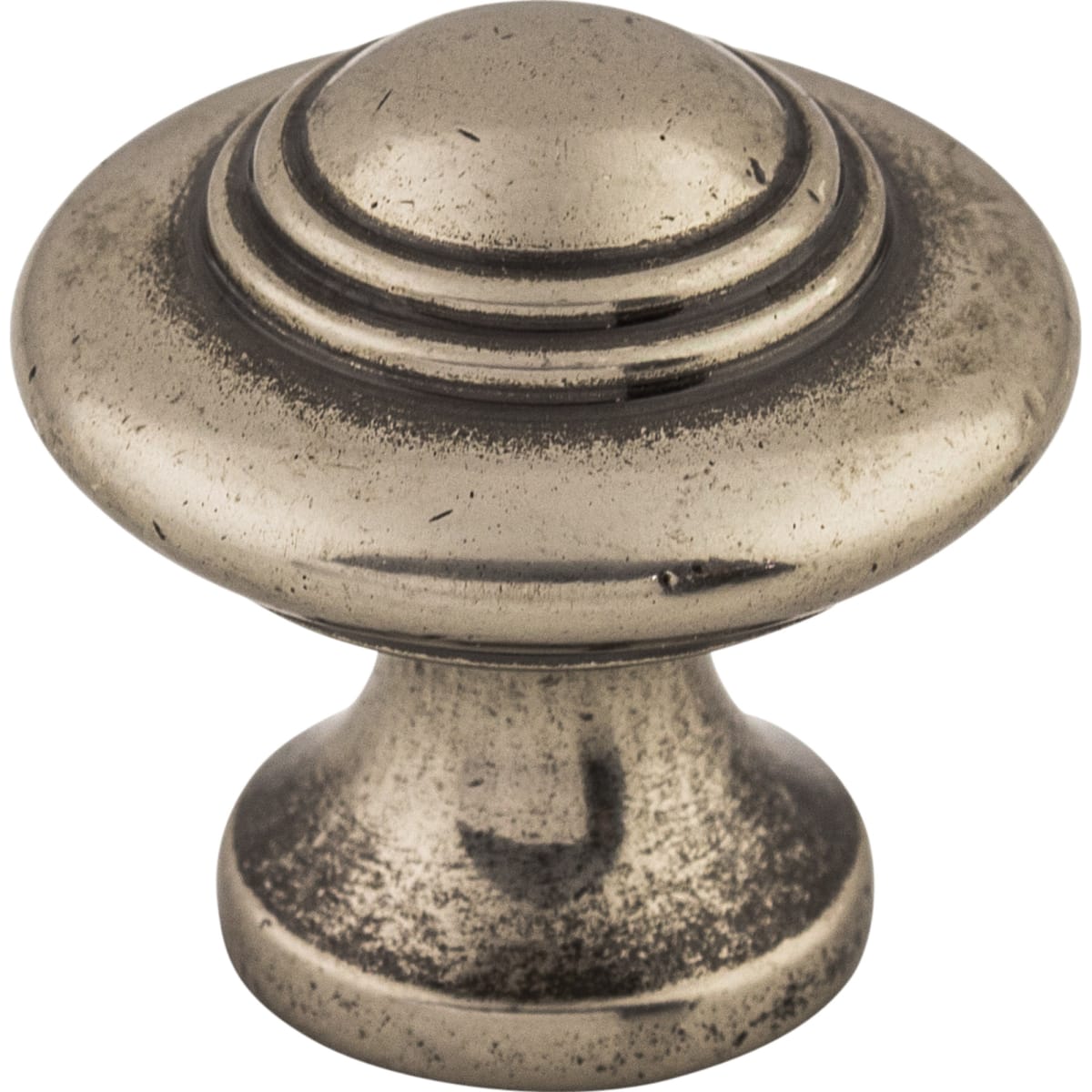 Top Knobs - M14 - Ascot 1-1/4 Inch Mushroom Cabinet Knob from the Britannia Collection in Pewter Antique