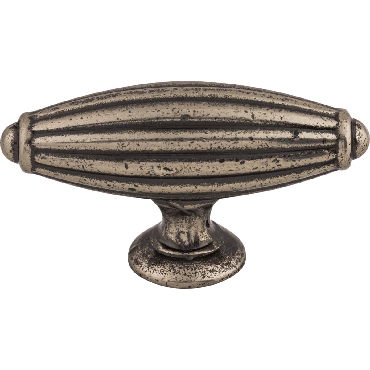 Top Knobs - M153 - T-Handle 2-7/8 Inch Bar Cabinet Knob from the Tuscany Collection in Pewter Antique