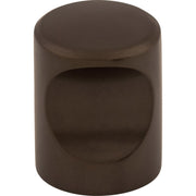 Top Knobs - M1601 - Indent 3/4 Inch Cylindrical Cabinet Knob from the Nouveau II Collection in Oil Rubbed Bronze