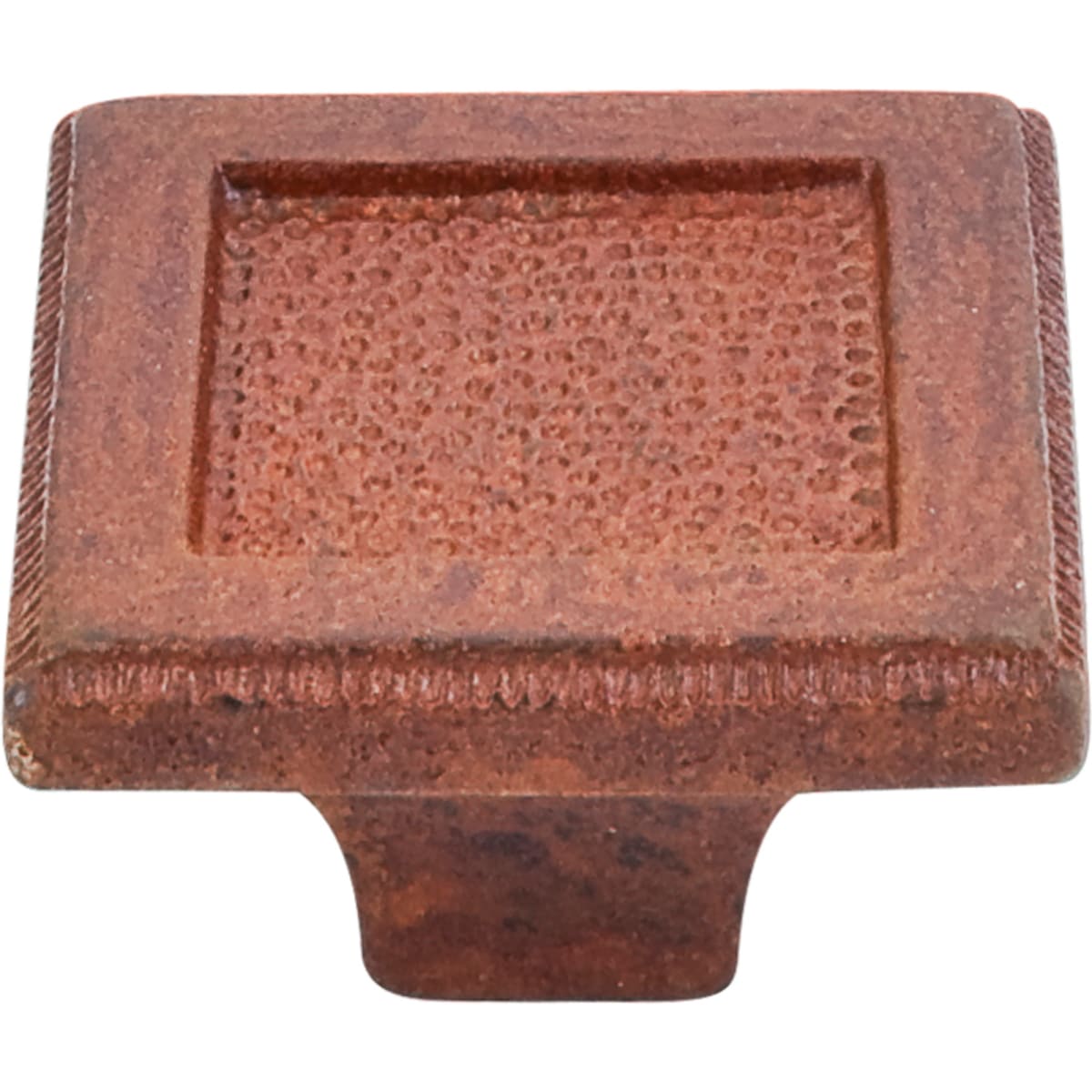 Top Knobs - M1821 - Square 2 Inch Square Cabinet Knob from the Britannia Collection in True Rust