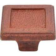 Top Knobs - M1821 - Square 2 Inch Square Cabinet Knob from the Britannia Collection in True Rust