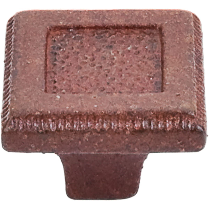 Top Knobs - M1822 - Square 1-5/16 Inch Square Cabinet Knob from the Britannia Collection in True Rust
