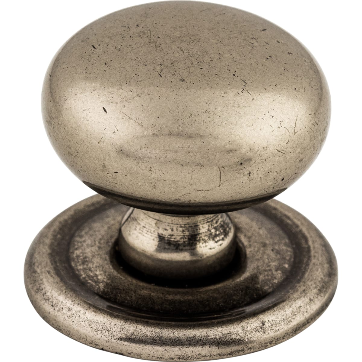 Top Knobs - M25 - Victoria 1-1/4 Inch Mushroom Cabinet Knob from the Britannia Collection in Pewter Antique