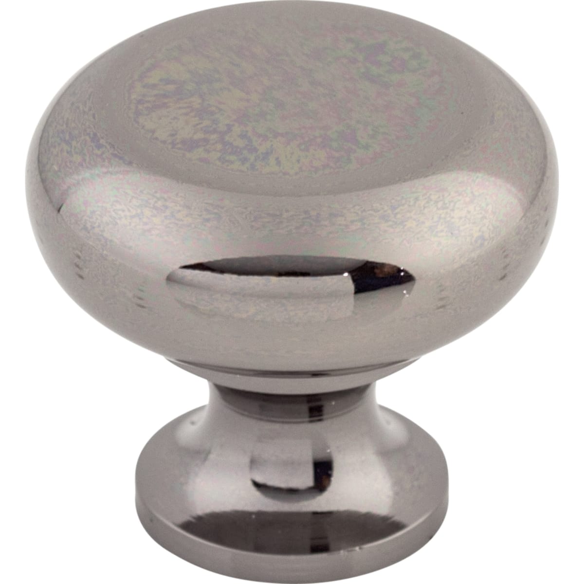 Top Knobs - M272 - Flat 1-1/4 Inch Mushroom Cabinet Knob from the Somerset II Collection in Black Nickel