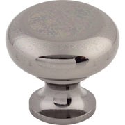 Top Knobs - M272 - Flat 1-1/4 Inch Mushroom Cabinet Knob from the Somerset II Collection in Black Nickel