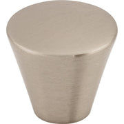 Top Knobs - M371 - Cone 1-1/16 Inch Conical Cabinet Knob from the Nouveau Collection in Brushed Satin Nickel