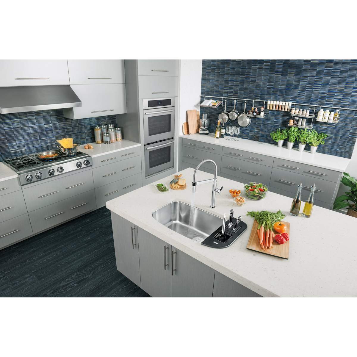 Top Knobs - M431 - Hopewell 6-5/16 Inch Center to Center Bar Cabinet Pull from the Bar Pulls Collection in Brushed Satin Nickel