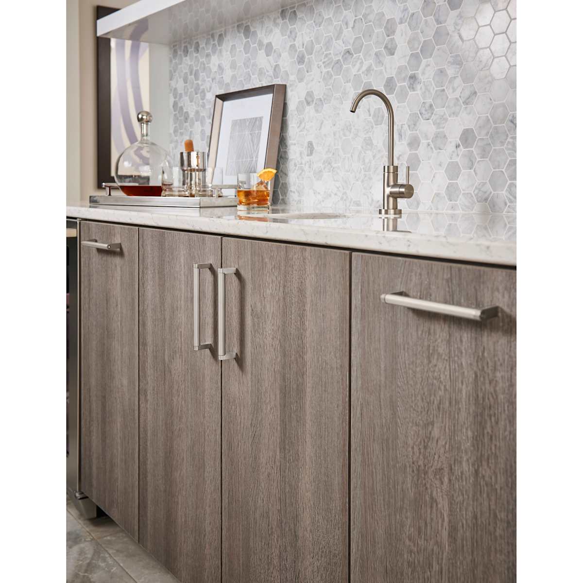 Top Knobs - M431 - Hopewell 6-5/16 Inch Center to Center Bar Cabinet Pull from the Bar Pulls Collection in Brushed Satin Nickel