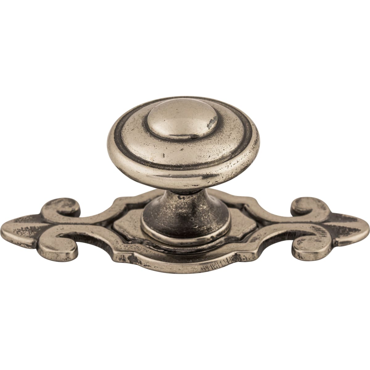 Top Knobs - M464 - Canterbury 1-1/4 Inch Mushroom Cabinet Knob from the Britannia Collection in Pewter Antique