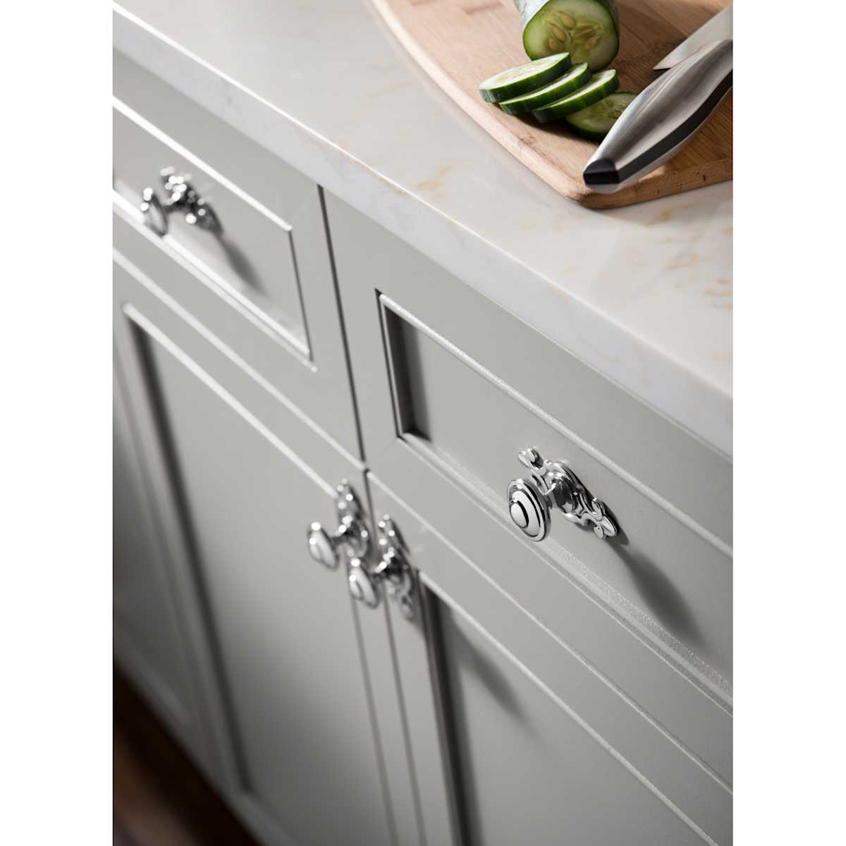 Top Knobs - M464 - Canterbury 1-1/4 Inch Mushroom Cabinet Knob from the Britannia Collection in Pewter Antique