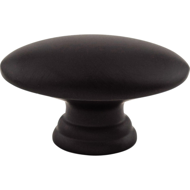 Top Knobs - M499 - Oval 3/4 Inch Oval Cabinet Knob from the Nouveau Collection in Flat Black