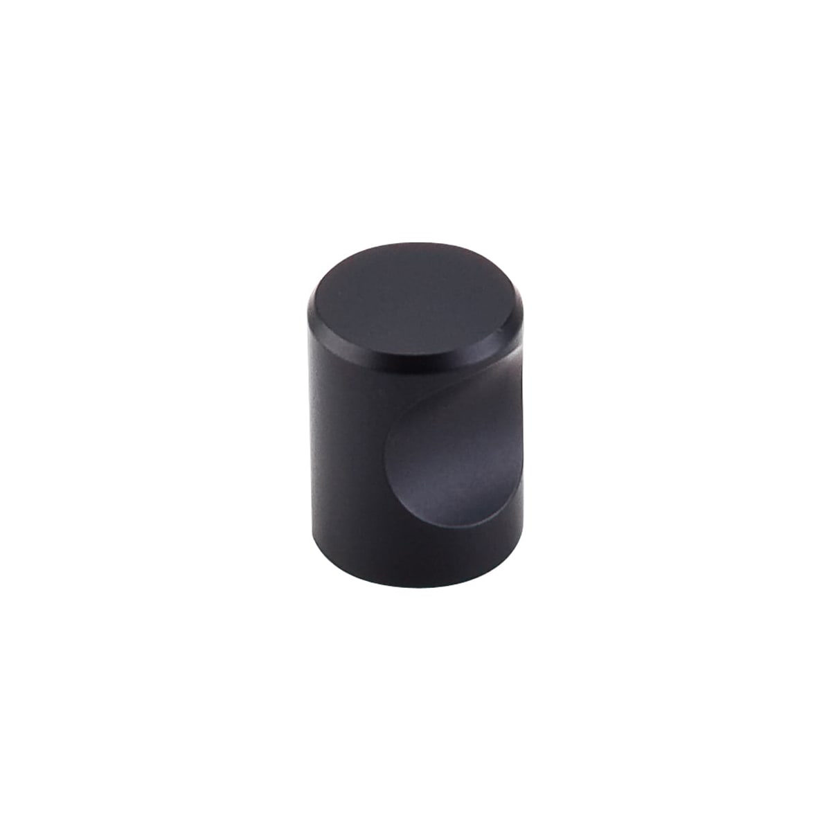 Top Knobs - M581-10PACK - Indent 3/4 Inch Cylindrical Cabinet Knob from the Nouveau II Collection - 10 Pack in Flat Black