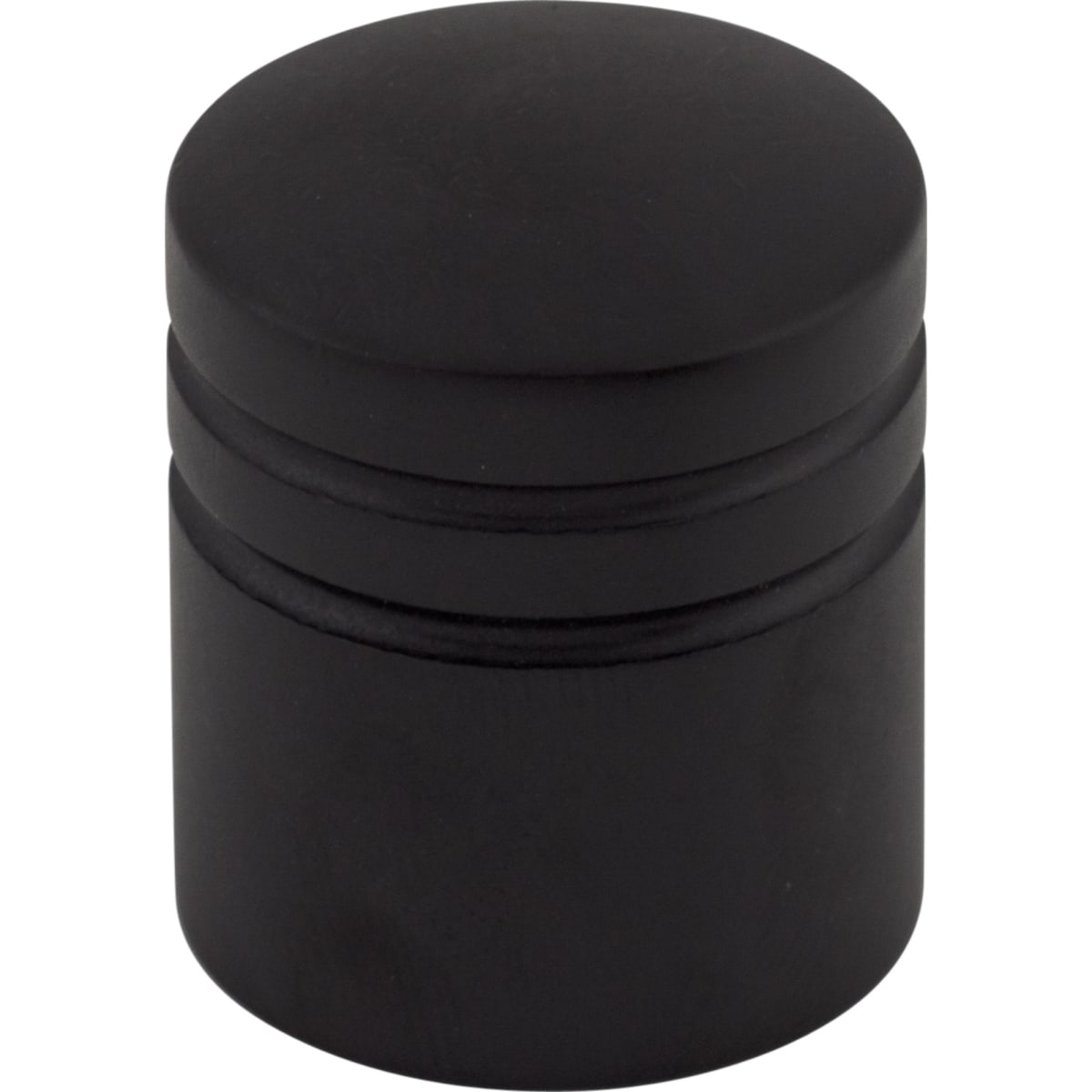 Top Knobs - M584 - Stacked 1 Inch Cylindrical Cabinet Knob from the Nouveau II Collection in Flat Black