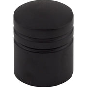 Top Knobs - M584 - Stacked 1 Inch Cylindrical Cabinet Knob from the Nouveau II Collection in Flat Black