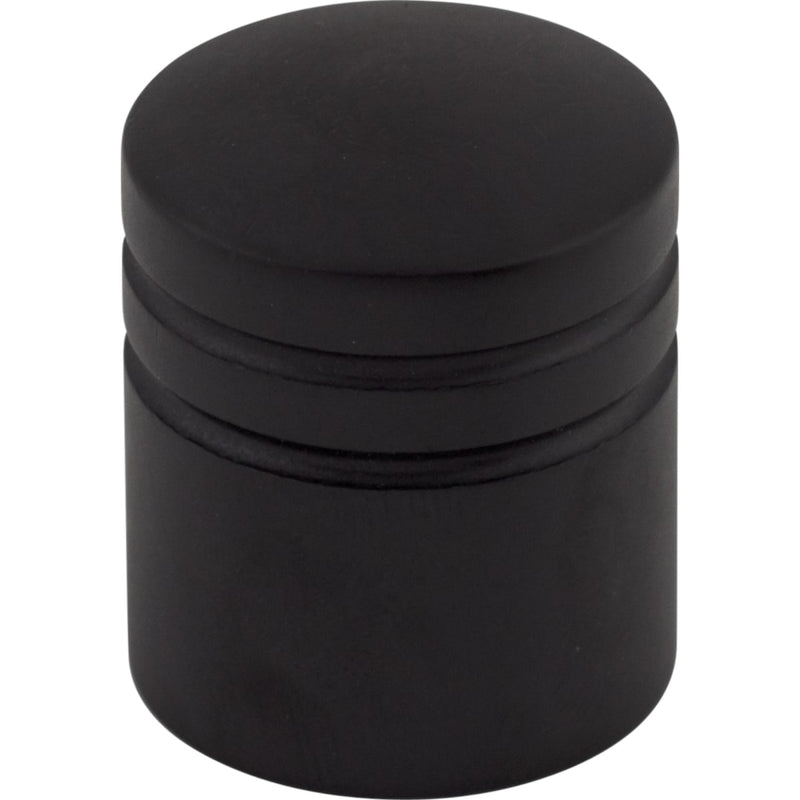 Top Knobs - M584 - Stacked 1 Inch Cylindrical Cabinet Knob from the Nouveau II Collection in Flat Black