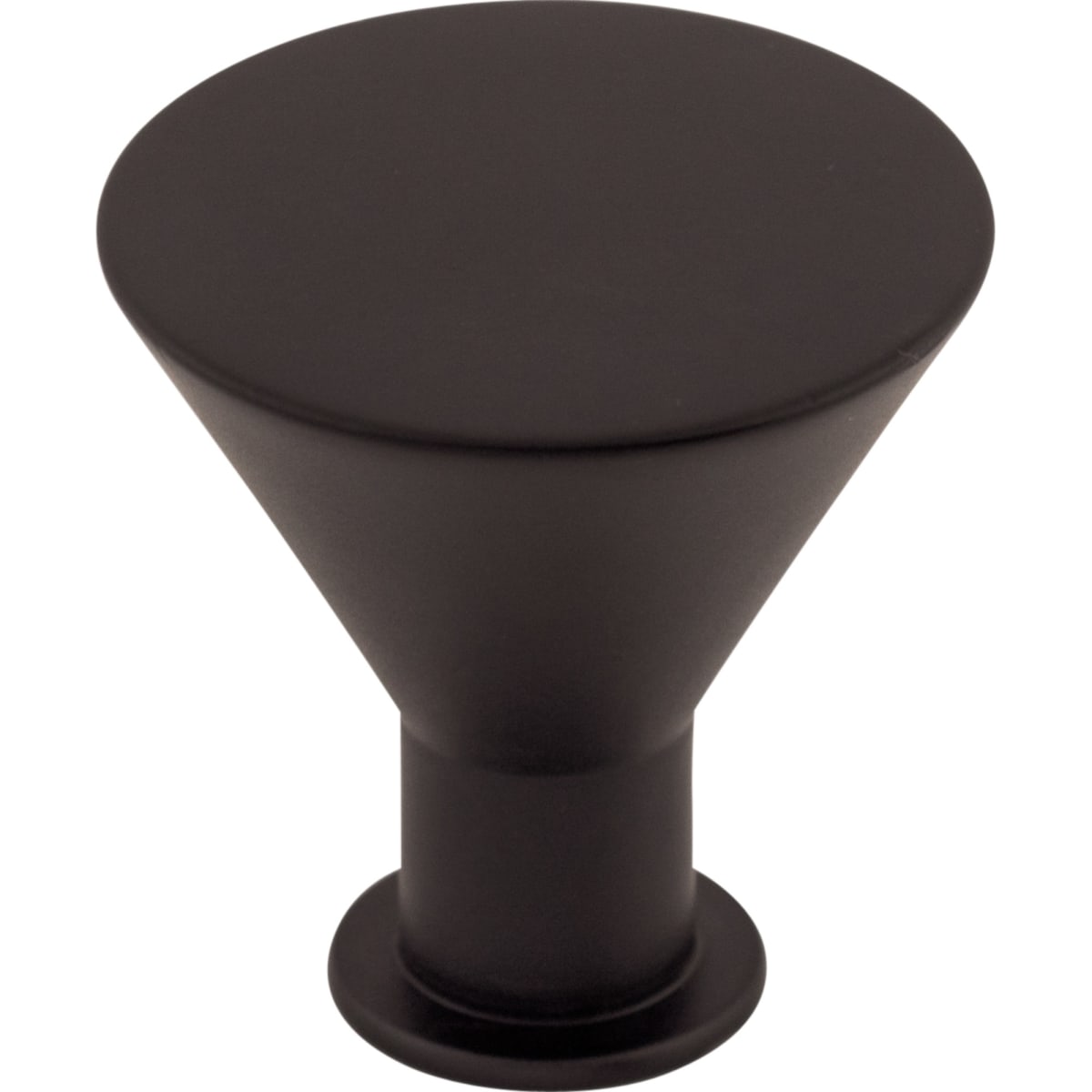 Top Knobs - M587 - Cocktail 1-3/16 Inch Mushroom Cabinet Knob from the Nouveau II Collection in Flat Black