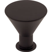 Top Knobs - M587 - Cocktail 1-3/16 Inch Mushroom Cabinet Knob from the Nouveau II Collection in Flat Black
