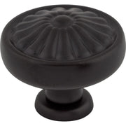 Top Knobs - M602 - Flower 1-1/4 Inch Mushroom Cabinet Knob from the Normandy Collection in Patina Black