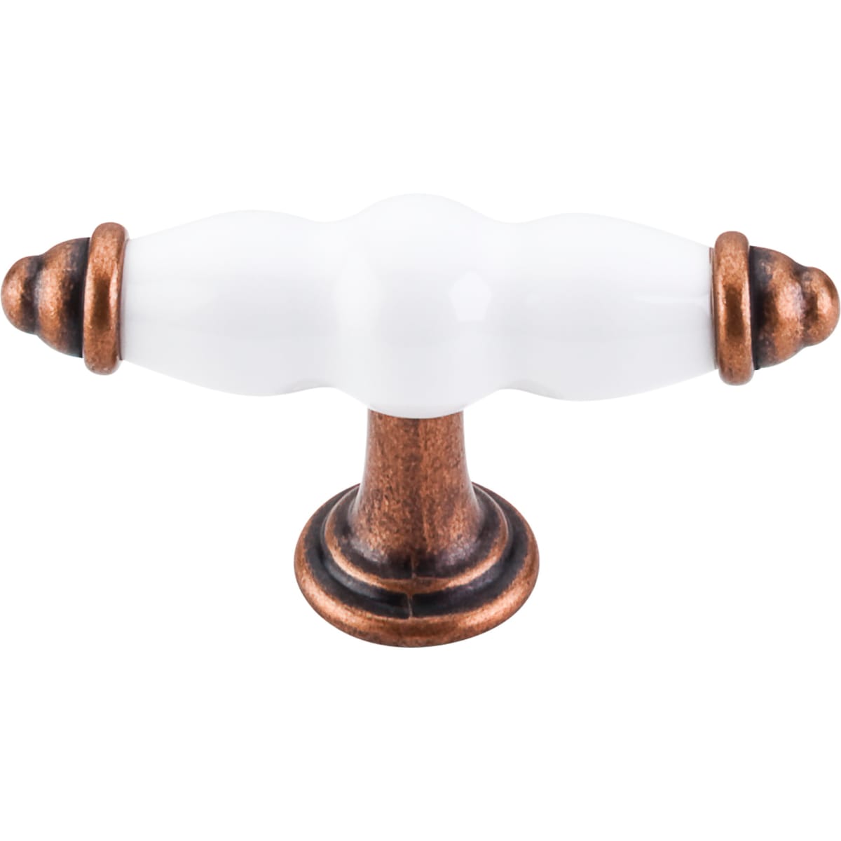 Top Knobs - M78 - Ceramic 3-3/8 Inch Bar Cabinet Knob from the Chateau Collection in Old English Copper