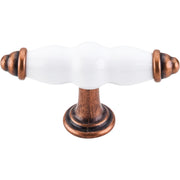 Top Knobs - M78 - Ceramic 3-3/8 Inch Bar Cabinet Knob from the Chateau Collection in Old English Copper
