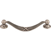 Top Knobs - M932 - Ribbon 5-1/16 Inch Center to Center Drop Cabinet Pull from the Edwardian Collection in Pewter Antique
