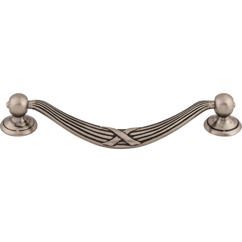 Top Knobs - M932 - Ribbon 5-1/16 Inch Center to Center Drop Cabinet Pull from the Edwardian Collection in Pewter Antique