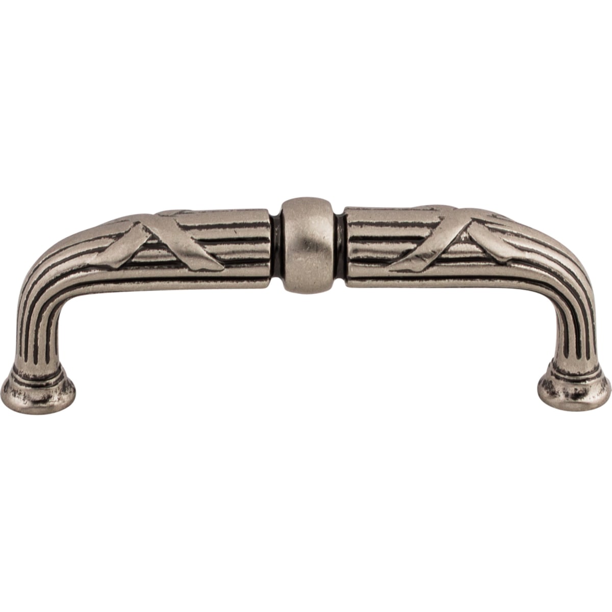 Top Knobs - M935 - Ribbon 3-3/4 Inch Center to Center Handle Cabinet Pull from the Edwardian Collection in Pewter Antique