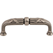 Top Knobs - M935 - Ribbon 3-3/4 Inch Center to Center Handle Cabinet Pull from the Edwardian Collection in Pewter Antique