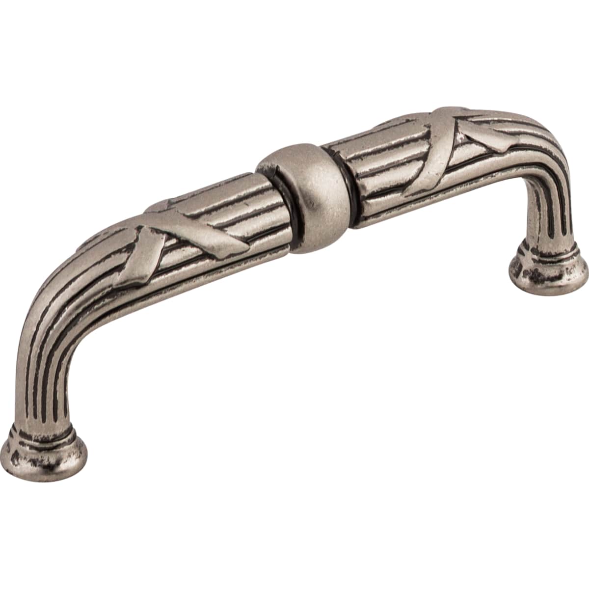 Top Knobs - M935 - Ribbon 3-3/4 Inch Center to Center Handle Cabinet Pull from the Edwardian Collection in Pewter Antique