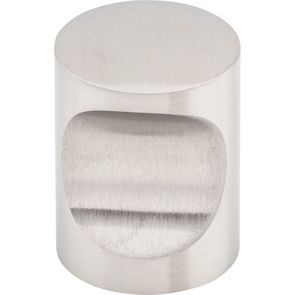 Indent 13/16 Inch Cylindrical Cabinet Knob from the Stainless Collection