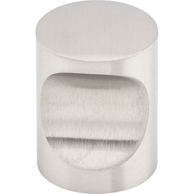 Indent 13/16 Inch Cylindrical Cabinet Knob from the Stainless Collection