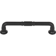 Top Knobs - TK1003BLK - Kent 5-1/16 Inch Center to Center Handle Cabinet Pull in Flat Black