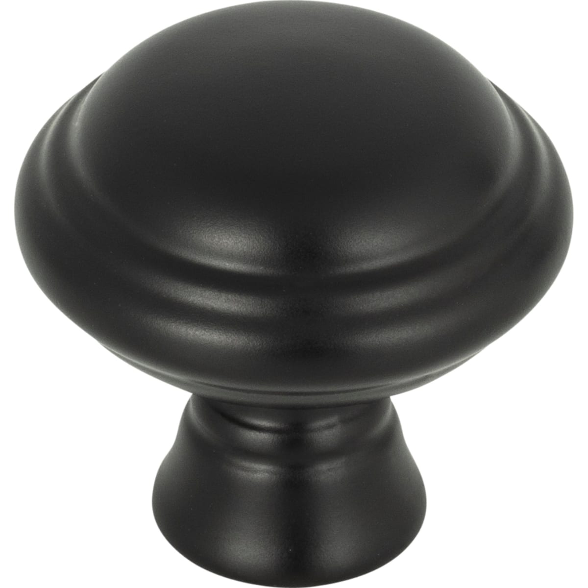 Top Knobs - TK1020BLK - Grace 1-1/4 Inch Mushroom Cabinet Knob from the Henderson Collection in Flat Black