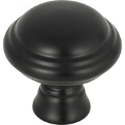 Top Knobs - TK1020BLK - Grace 1-1/4 Inch Mushroom Cabinet Knob from the Henderson Collection in Flat Black