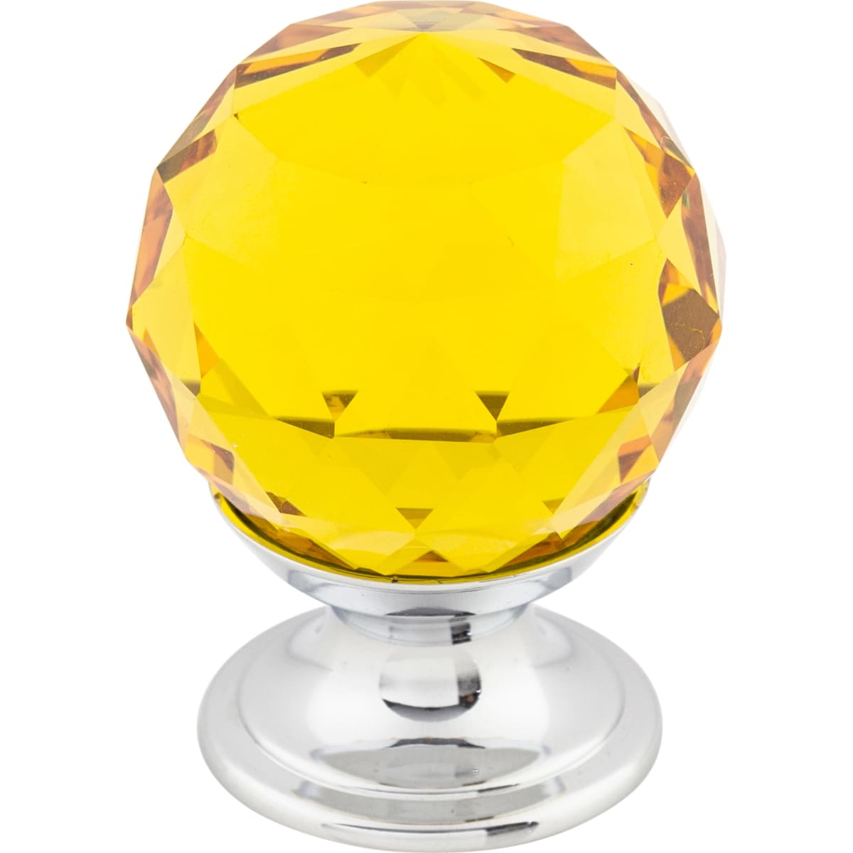 Amber 1-1/8 Inch Round Cabinet Knob from the Crystal Collection