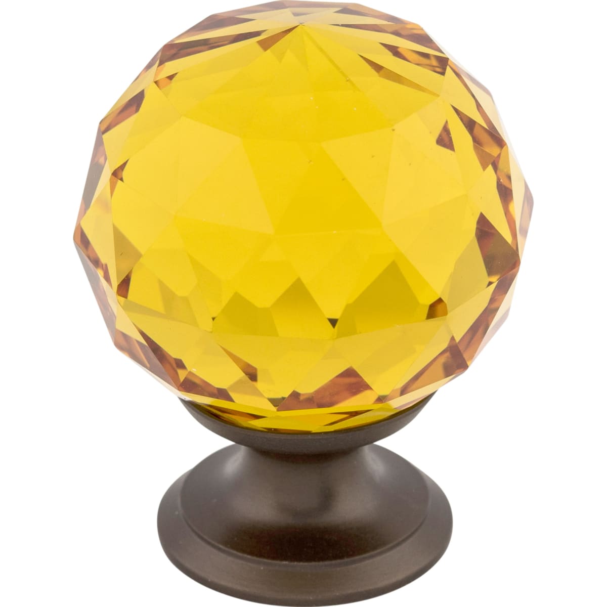 Amber 1-3/8 Inch Round Cabinet Knob from the Crystal Collection