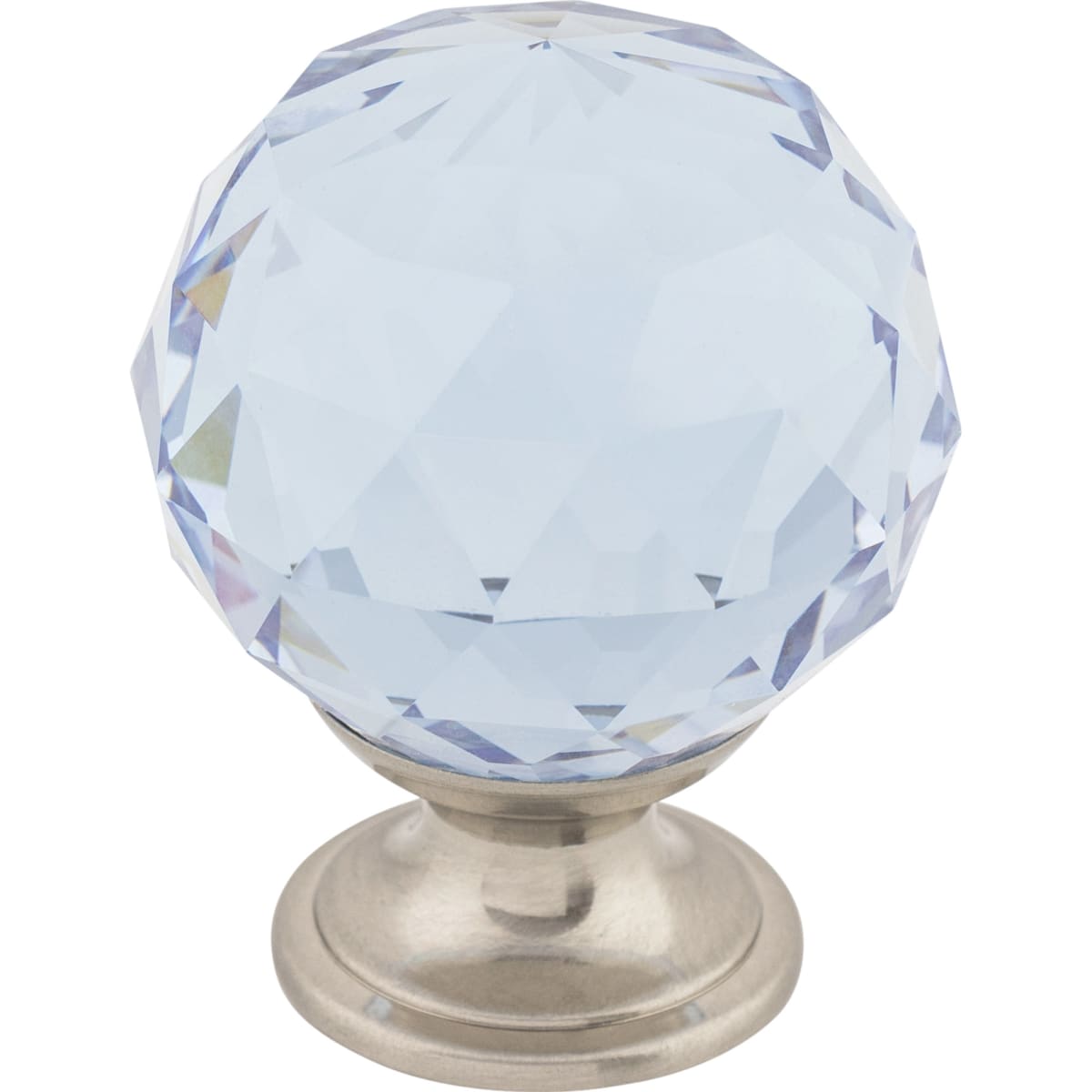 Light Blue 1-3/8 Inch Round Cabinet Knob from the Crystal Collection