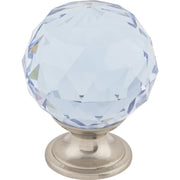 Light Blue 1-3/8 Inch Round Cabinet Knob from the Crystal Collection