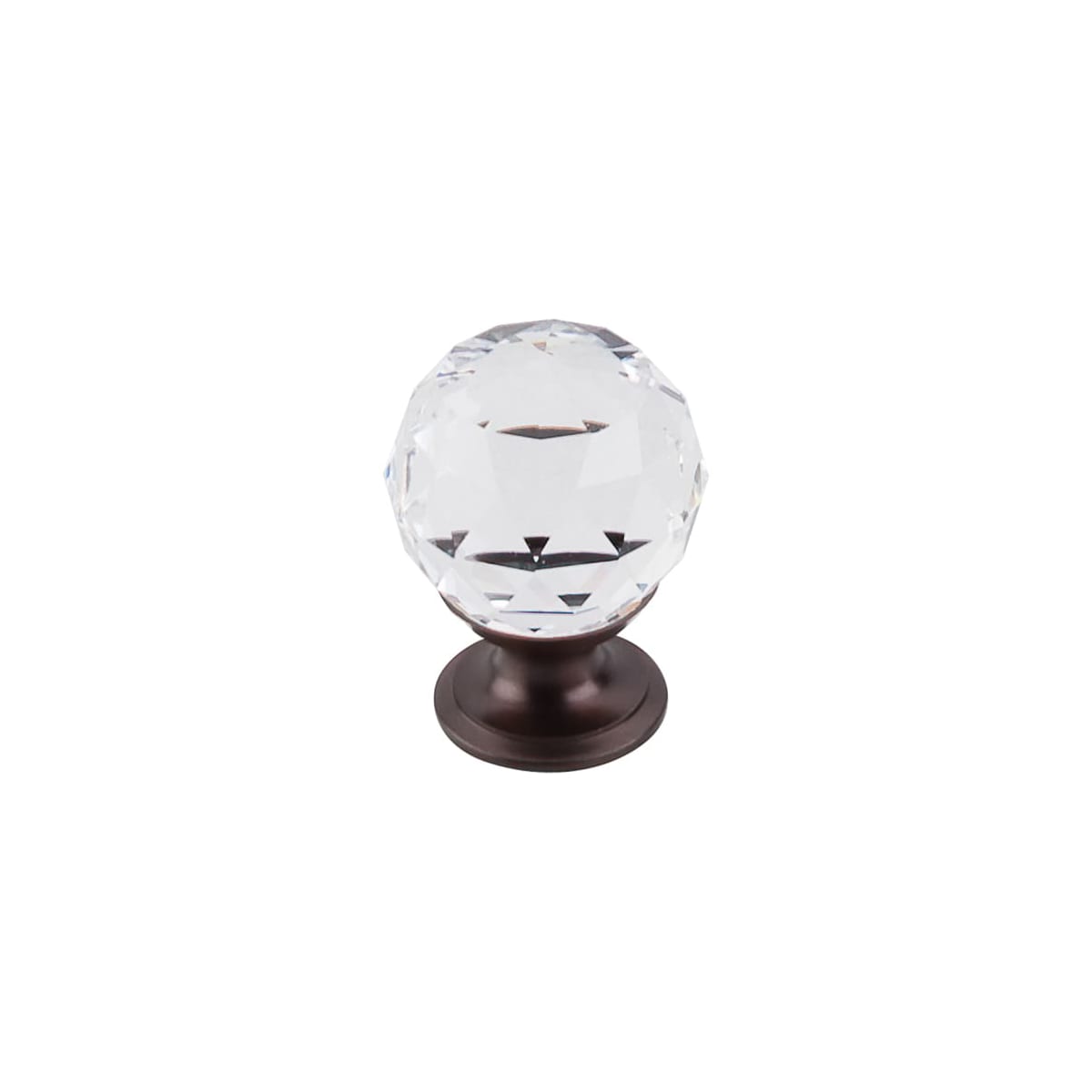 Clear 1-1/8 Inch Round Cabinet Knob from the Crystal Collection - 10 Pack