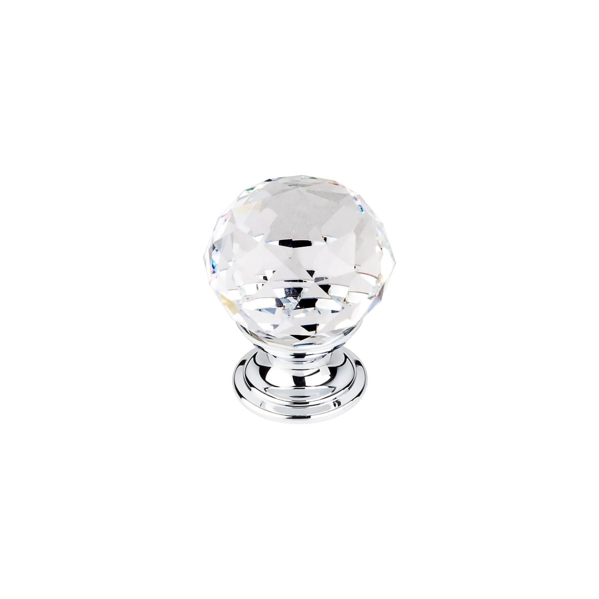 Clear 1-1/8 Inch Round Cabinet Knob from the Crystal Collection - 10 Pack