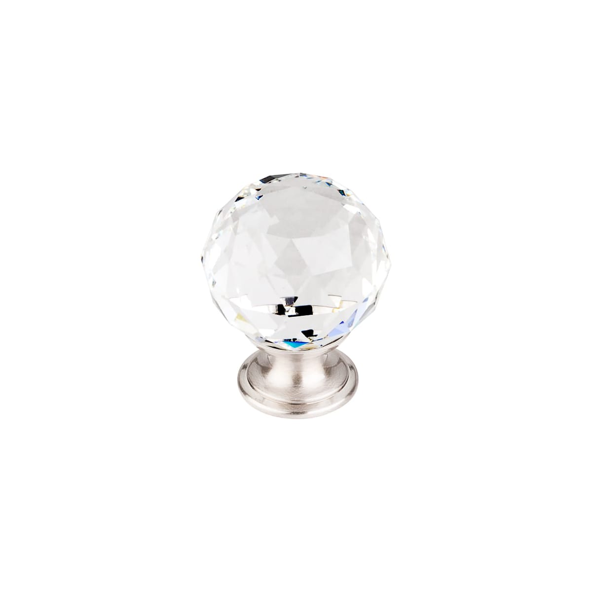 Clear 1-3/8 Inch Round Cabinet Knob from the Crystal Collection - 10 Pack