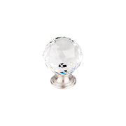 Clear 1-3/8 Inch Round Cabinet Knob from the Crystal Collection - 10 Pack