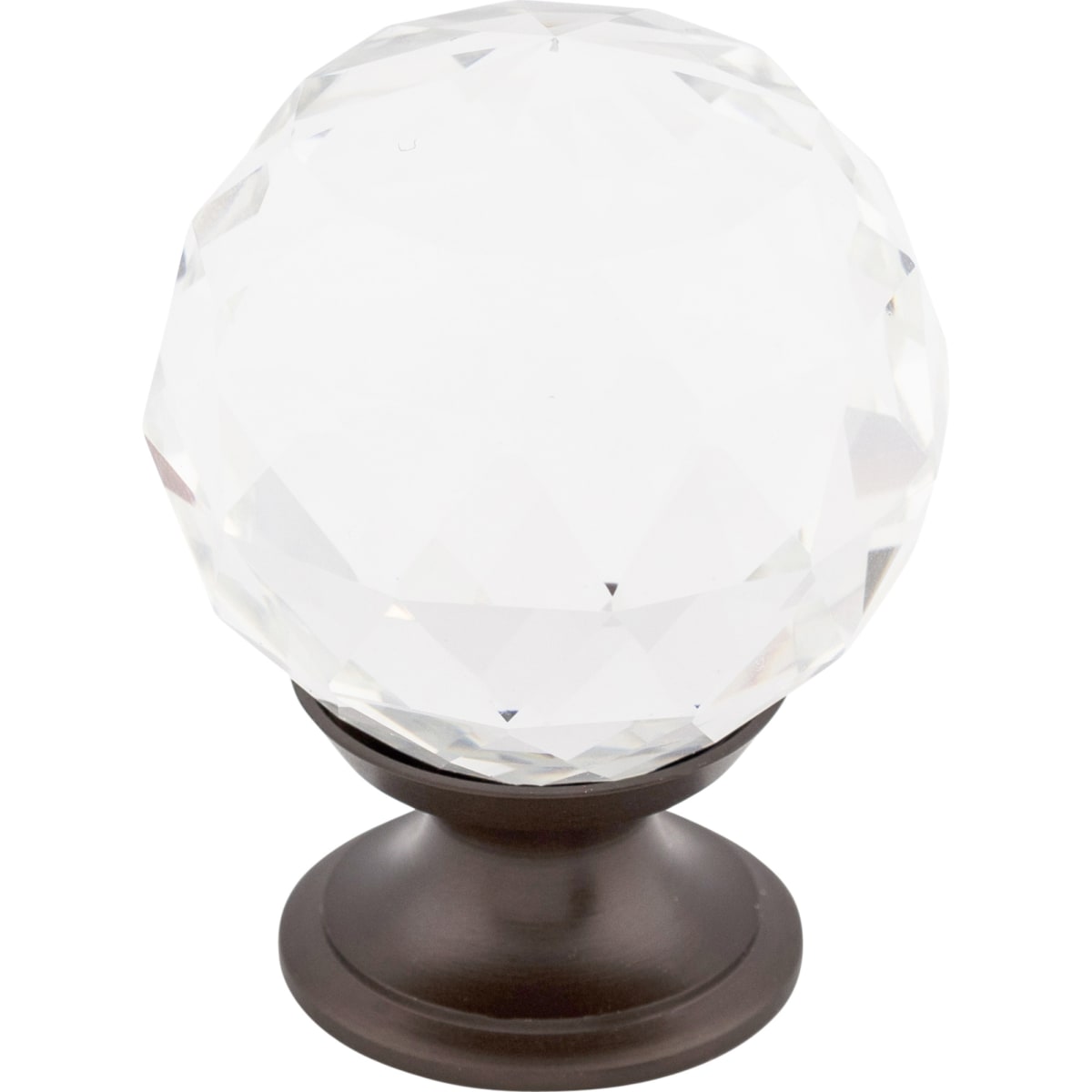 Clear 1-3/8 Inch Round Cabinet Knob from the Crystal Collection