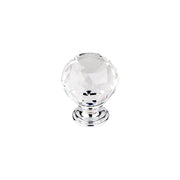 Top Knobs - TK126PC-25PACK - Clear 1-3/8 Inch Round Cabinet Knob from the Crystal Collection - 25 Pack in Polished Chrome