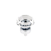 Clear 1-3/8 Inch Geometric Cabinet Knob from the Crystal Collection - 10 Pack